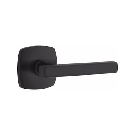Emtek Freestone Lever Dummy Pair with Urban Modern Rose for 1-1/4 in to 2 in Door Flat Black Finish 5306FRLUS19